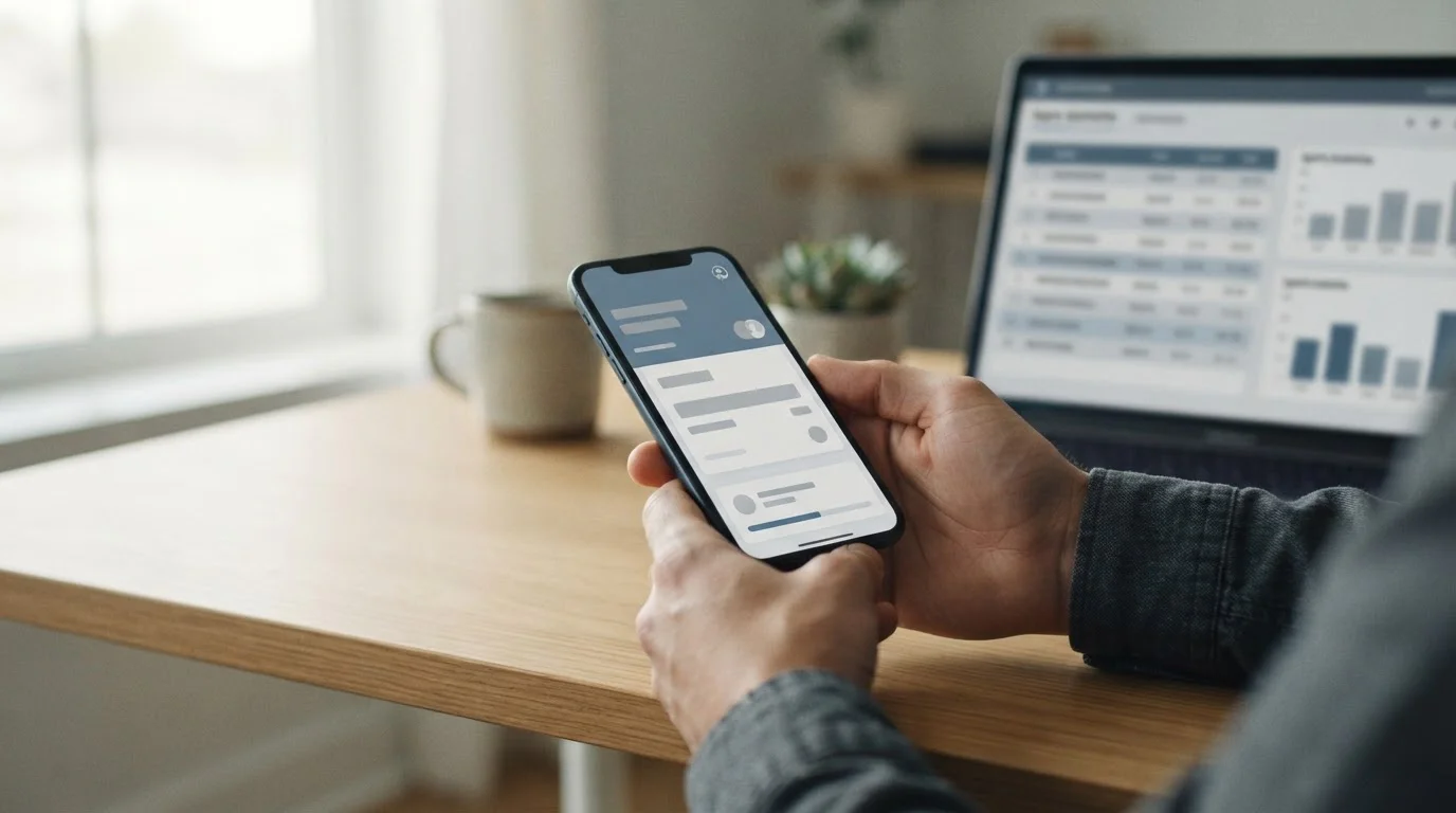 Person nutzt digitale Geldbörse auf Smartphone für Sportwetten-Einzahlung