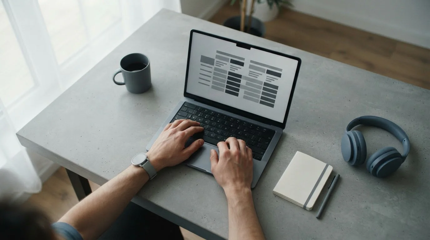 Person recherchiert Wettanbieter ohne deutsche Lizenz am Laptop