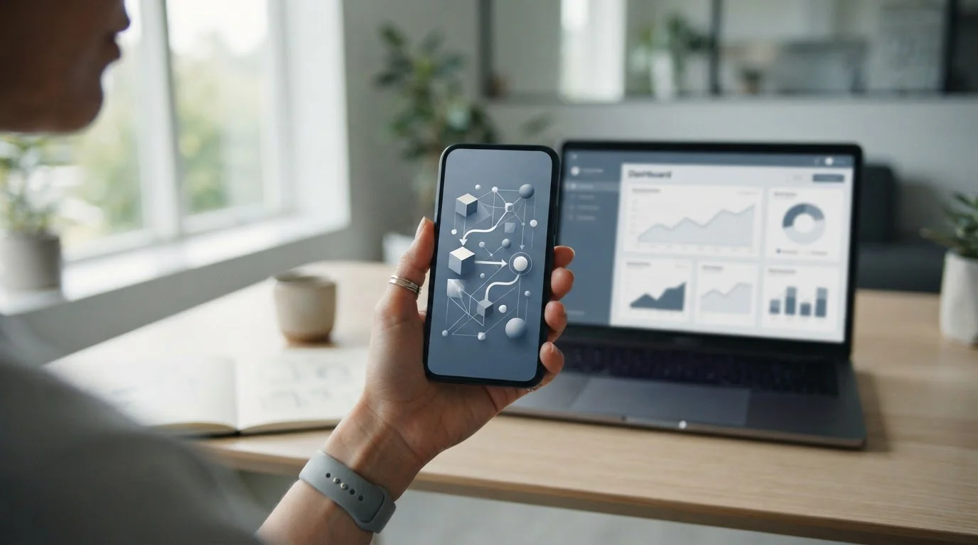 Smartphone mit Krypto-Wallet-Interface für Transaktionen