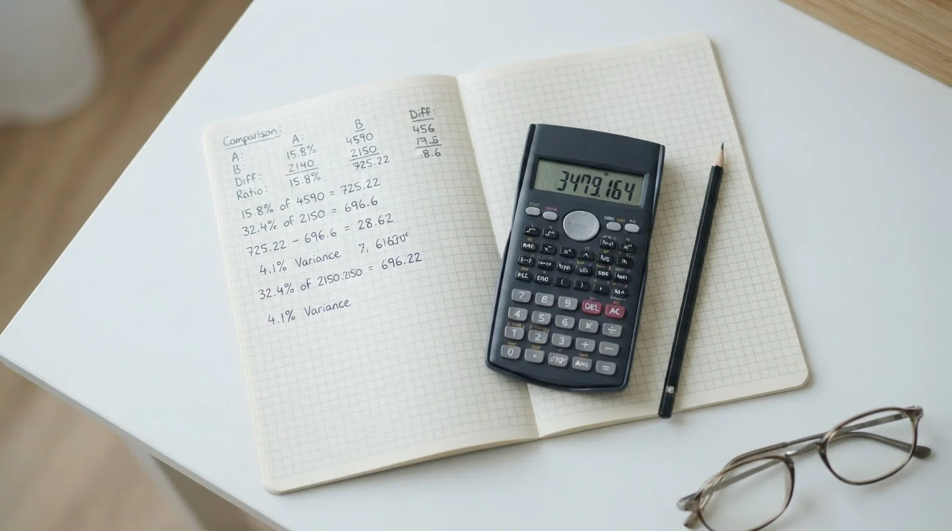 Taschenrechner und handschriftliche Berechnungen zu Wettmargen