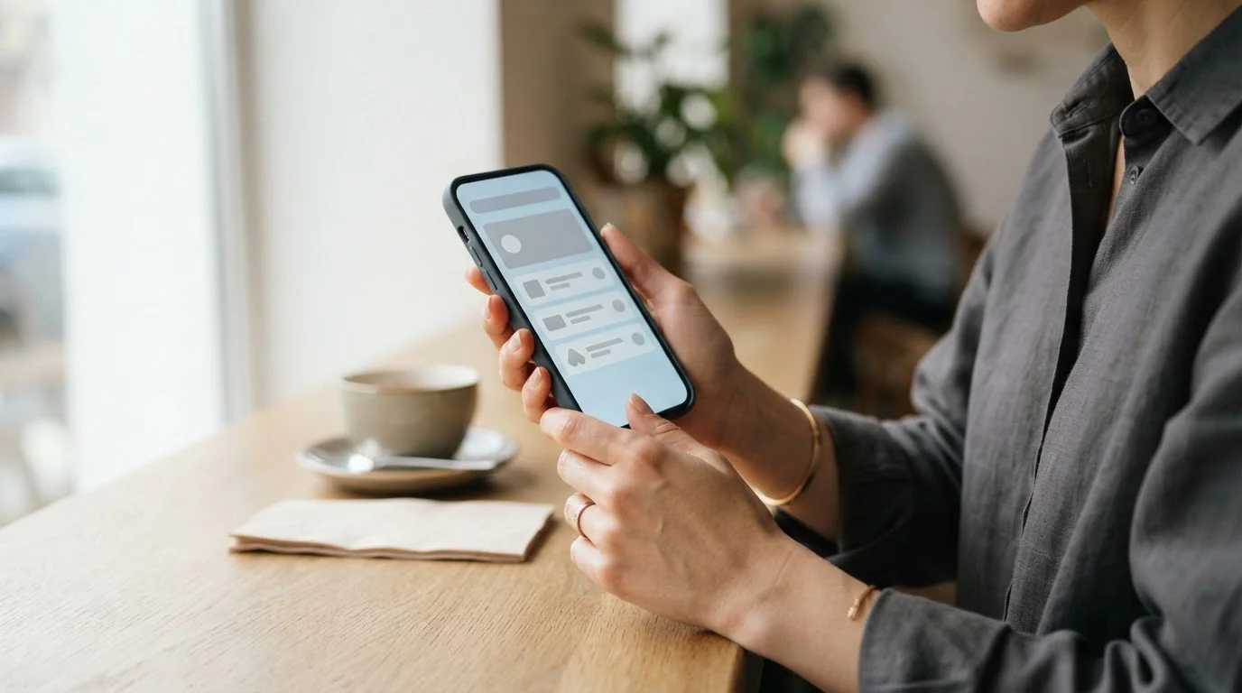 Digitale Zahlungsmethode auf Smartphone-Bildschirm